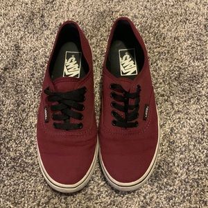 Maroon Vans. Size 6